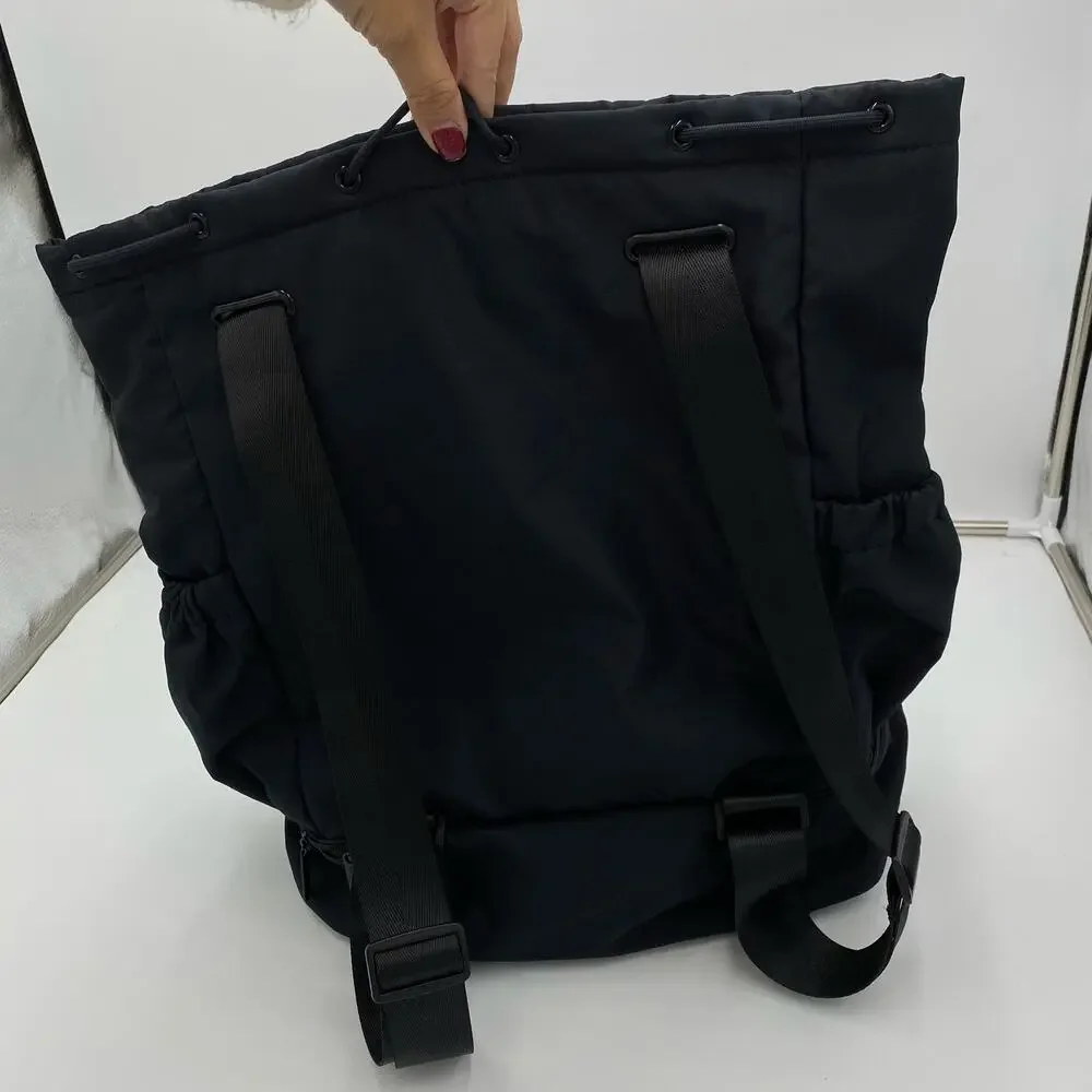 Beyond Yoga Black Drawstring Convertible Back Pack
